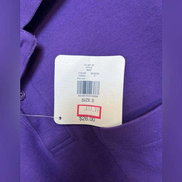 Men’s Purple Short Sleeve Polo shirt - Picture 4 of 5